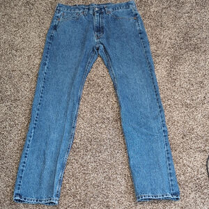 Levi's 505 Blue Straight Jeans Classic Fit Size 32x34